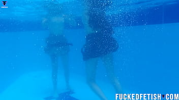 Skinny girls pool underwater fetish lesbian