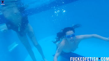 Skinny girls pool underwater fetish lesbian