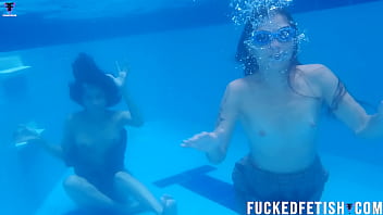 Skinny girls pool underwater fetish lesbian
