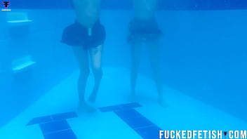 Skinny girls pool underwater fetish lesbian