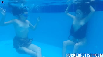 Skinny girls pool underwater fetish lesbian