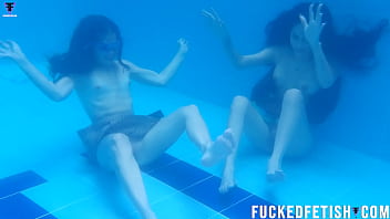 Skinny girls pool underwater fetish lesbian