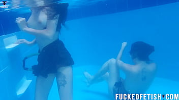 Skinny girls pool underwater fetish lesbian