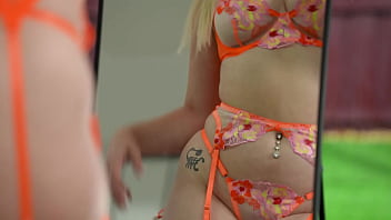 Pretty & raw bts maisey monroe strips down in seductive underwear fitting