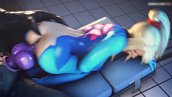 Samus gets smashed hard