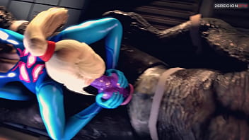 Samus gets smashed hard