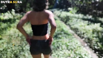 I kept teasing my stepdad in the middle of the woods until he couldn't resist and fucked my virgin ass and came in my mouth and i swallowed it all dutrasura e vagninho