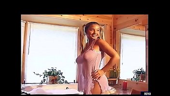 Cute tanned girl bath teaser