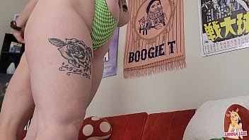 Sleepover wedgies with tall big bullying friend