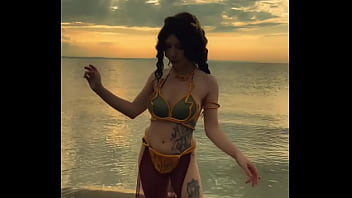 Princess leia is waiting for you on the beach
