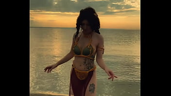 Princess leia is waiting for you on the beach