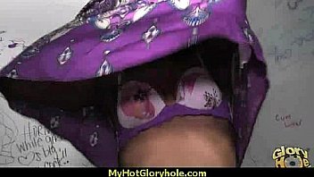 Hot couple having oral sex in gloryhole interracial 22