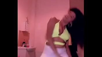 Tit falls out while she is dancing online