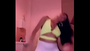 Tit falls out while she is dancing online