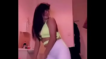 Tit falls out while she is dancing online
