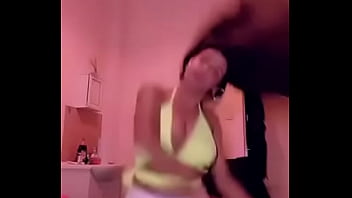 Tit falls out while she is dancing online