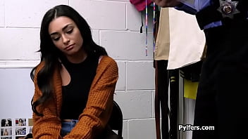 Sexy thief vanessa fucked for avoiding jail time