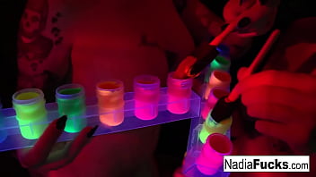 Hot blonde shares a dick