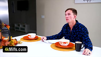 Busty stepmother begging for the taboo cum