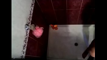 Hottest black slut lives taking shower