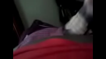 Adrianna blowing tim back