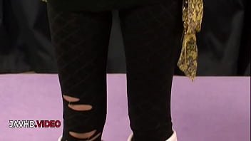 Blonde jav star enjoys wild threesome in lingerie