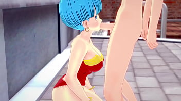 Bulma whit his milf costume having sex