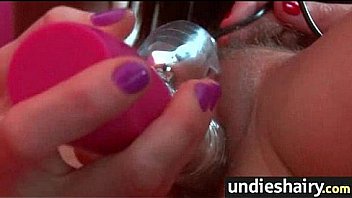 Naughty babe gets hairy twat fingered before harsh drilling 22