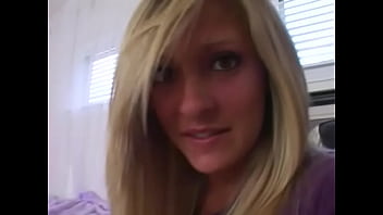 Carmen kinsley cute 19 yo blonde huge cock pov blowjob and facial