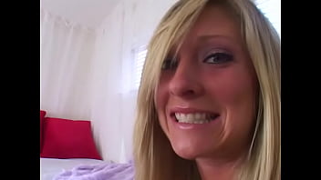 Carmen kinsley cute 19 yo blonde huge cock pov blowjob and facial