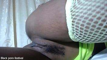 Horny black pussy close up dildo fucking