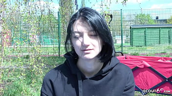 German scout big dick in tight asshole at public model job with petite teen