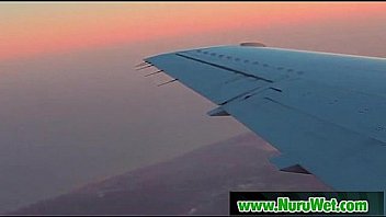 Japanese nuru massage and hardcore fuck on air matress 13