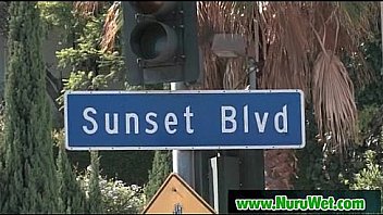 Japanese nuru massage and hardcore fuck on air matress 13