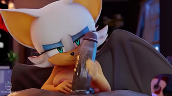 Rouge the bat sucking Rouge the bat sucking