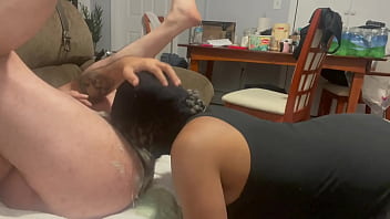 Interracial ice cream puke facefuck & dirty rimming