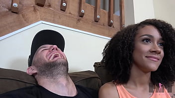 Ariana takes brian’s dick deep in her slit as she begs for more