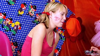 18yo fishnet dressing babe wait for loads of cum on her pussy