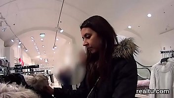 Glamorous czech girl was seduced in the shopping centre and shagged in pov