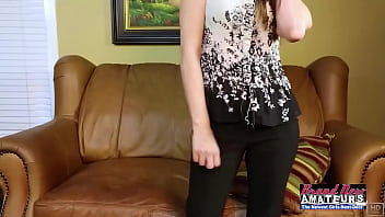 Mature classy brunette reagan strips off and deepthroats a hard cock