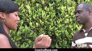 Interracial black slut hardcore group facial 10