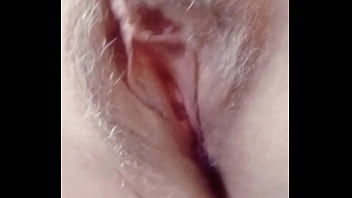 Parting my hairy cunt