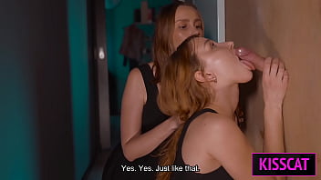 S4e7 step mom teaches step daughter glory hole suck skills — will she crave cocks tonight