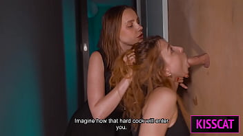 S4e7 step mom teaches step daughter glory hole suck skills — will she crave cocks tonight