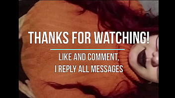 Busty girl watching hentai while play with a bbc dildo