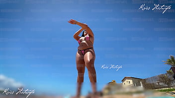 Dia de sol fazendo o que mais me exibir com meus micro biquinis na praia buceta fica pulando