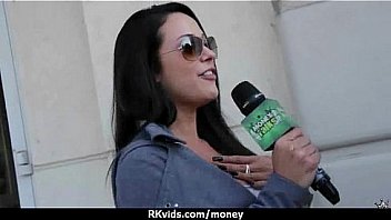 Amateur hottie takes cash for public sex 13