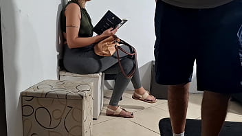 Flash of dick in the dentist's waiting room and she groped it