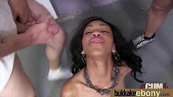 Busty black babe bubble bath group cocksuck 2