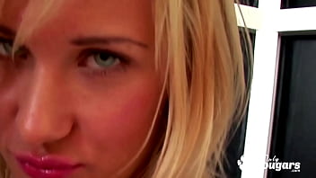 Gorgeous euro babe kathy seeger jerking off and getting cumshot on her pretty face